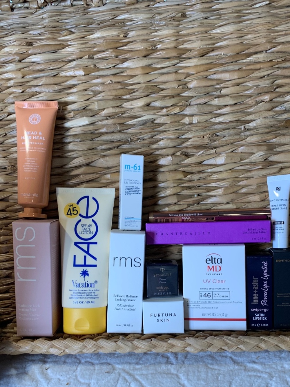 Beauty Bundle w/travel bag-RMS, EltaMD, M-61, lune&aster, gift bags